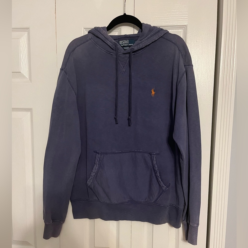 Polo Ralph Lauren Fleece Hoodie Color: Blue Size: Large
